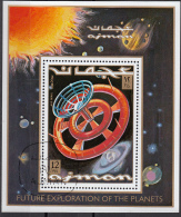 Bf. 294A Ajman 1971 Future Exploration Of The Planets Nuovo Preoblit. Space Pianeti - Azië