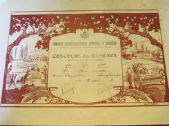 Diplôme / Animaux De Boucherie/ROUEN/Concours Des Rameaux/Prix /DUJARDIN/Longchamps/1938   DIP173 - Diplomas Y Calificaciones Escolares