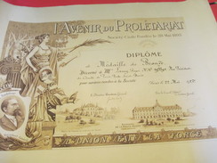 Diplôme/Médaille De Bronze/L'Avenir Du Prolétariat/Soc.Civ./Comité De Paris/Roger LAMY/Boire Fondateur/1927   DIP192 - Diploma's En Schoolrapporten