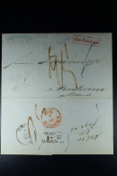 Russia: Complete Letter Riga To Arnhem Holland, Aus Russland In Red Box, Könisberg / Bromberg - ...-1857 Prefilatelia