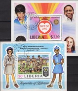 Pfadfinder Japan 1971 Liberia Block 56+94 O 5€ Herz Für Kinder History Rotary Club S/s Blocs Scout Sheets Bf Africa - Usados