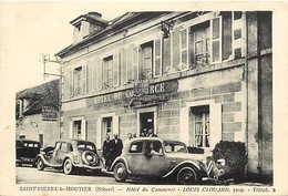 -ref-P965- Nievre - Saint Pierre Le Moutier - Hotel Du Commerce L. Clouard .- Hotels - Berline Citroen - Automobile - - Saint Pierre Le Moutier