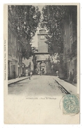 CPA Précurseur - PEYROLLES, PLACE DE L' HORLOGE - Bouches Du Rhône 13 - Circulé 1905 - Peyrolles