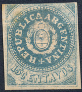 Stamp Argentine Republic 1862 15c Mint  Lot#23 - Neufs
