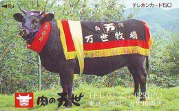 Télécarte JAPON * 110-50253 * EL TOREO (714)  KOE * BULL * TAUREAU * KUH * PHONECARD JAPAN * TK VACA TAURUS - Vaches