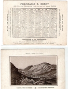 (12) Calendrier 1888 1er Semestre  Nablous Palestine  Pharmacie E .Emery Paris  (bon Etat) - Klein Formaat: ...-1900