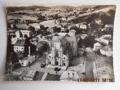 CP 42 BELMONT De La LOIRE - Vue Aérienne Sur Le Centre Du Village - église St Christophe  Route Echarmeaux - Camion 1963 - Belmont De La Loire