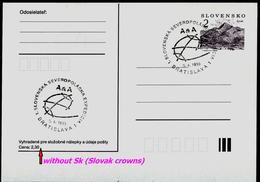 603 SLOVAKIA Prepaid Postal Card 1.Slovak Expedition Arctic North Pole Commemorative Stamp Good Version Postalcards 1993 - Expéditions Arctiques