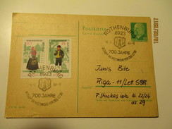 DDR POSTAL STATIONERY 10 , ROTHENBURG TO USSR  ,   OLD POSTCARD , 0 - Private Postcards - Used