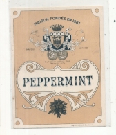 étiquette  - 1900/20 PEPPERMINT Marque D'origine - Whisky