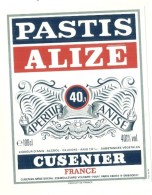 étiquette -  1960/99 - Pastis Alizé - Par Cusenier - - Whisky