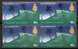 Pitcairn Islands 1971 - 10c On Glazed Paper - Wmk Crown To Left Of CA - Block Of 4 - SG101a MNH Cat £8 SG2018 Empire - Pitcairneilanden