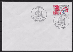 1988 Saint Pierre Et Miquelon N° 489 . FDC  . Philexfrance 89 - FDC