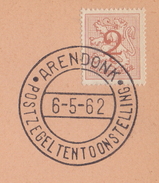 BELGIË/BELGIQUE:Illustr. Date Cancell. On Fragment: ## 6-5-62 : ARENDONK : Postzegeltentoonstelling ## : STAMP,PHILATELY - Herdenkingsdocumenten