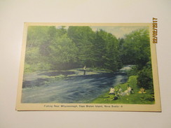 CANADA FISHING NEAR WHYCOCOMAGH CAPE BRETON  ,  OLD POSTCARD , 0 - Cape Breton