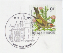 BELGIË/BELGIQUE:Illustr. Date Cancell. On Fragment:  ## 17-10-87 : WESTERLO ## : ARCHITECTURE,CASTLE,CHÄTEAU,KASTEEL, - Herdenkingsdocumenten