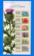 GB 2014-0054, Symbolic Flowers, Set (6V) MNH - Post & Go (automaten)