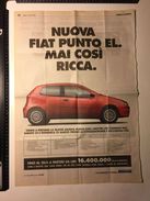 FIAT Punto Auto Car - Pagina Di Quotidiano - 39484 - Sonstige & Ohne Zuordnung