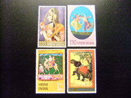 INDIA INDE 1972 Miniatures Indiennes Miniaturas Indias Yvert 364 / 67 ** MNH - Unused Stamps