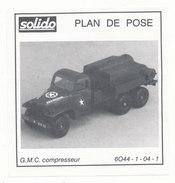 SOLIDO  PLAN DE POSE  GMC  COMPRESSEUR - Autres & Non Classés