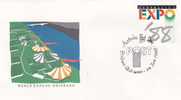 Australia 1988 World Expo, Brisbane, Australia Post Day, Souvenir Cover - Storia Postale