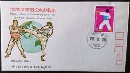 COREE DU SUD Taikwendo, Sur FDC Emis Le 25 Aout 1975. (FDC, 1er Jour, Enveloppe Premier Jour) - Non Classés