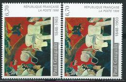 Variété : N° 3206 Gauguin Coiffes Blanches Au Lieu De Verdâtre + Normal ** - Unused Stamps