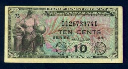 Banconota Stati Uniti U.S.A. 10 Cents 1951 -  MPC - Serie 481 ( BB ) - Autres & Non Classés