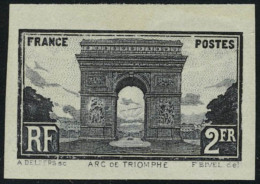 Neuf Sans Charnière N° 258, 2f Arc De Triomphe, ND En Noir, Maury 258A, T.B. Rare - Other & Unclassified