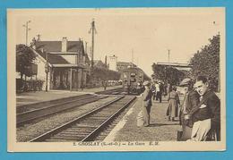 CPSM 2 - Chemin De Fer Arrivée Du Train En Gare De GROSLAY 95 - Groslay