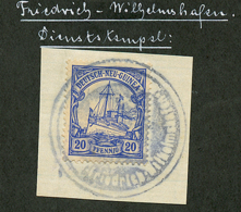 20pf Canc. Negativ Cachet FRIEDRICH-WILHELMSHAFEN On Piece. Superb. - Other & Unclassified