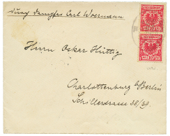 1897 GERMANY Pair 10pf(v47d) Canc. SEEPOST HAMBURG WESTAFRIKA III + "Dampfer Carl WOERMANN" On Envelope To GERMANY. Vf. - Other & Unclassified