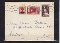 Croix Rouge " Mme VIGEE-LEBRUN  12F+3F + Complement 2 Timbres "  Sur Lettre De  CABOURG Le 24 VIII 54 Pour MONTESSON - Rotes Kreuz