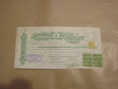 RECU Assurance La Belgique 1927 Avec Timbre Taxe Agent Pricipal Deflorenne Martin Compagnie Cachet Poste Seloignes - Bank En Verzekering