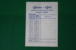 SCORE GOLF FINALE LIGURE  - ANNI 70 - Andere & Zonder Classificatie