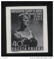 POLAND 1953 EUROPEAN BOXING CHAMPIONSHIPS BLACK PRINT NHM - Sports - Proofs & Reprints