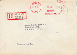 1960 Registered Envelope From OSLO (O). To Amsterdam - Lettres & Documents