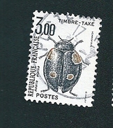 N ° 111  Timbre Taxe Insectes Coléoptères Adelia Alpina Timbre Coccinelle  France Oblitéré 1982 - 1960-.... Used