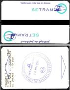 1 Ticket Transport Algeria Tram Tramway Alger Algiers Argel Billete De Transporte Tranvía - 2 Scans - Wereld