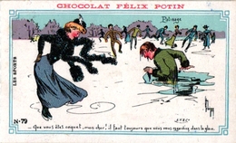 7 Cards Ice-Skating Patinage Sur Glace Eislaufen PUB  Choc Felix Potin Imp Verger Paris Botot Dunoise Drayer Stollwerck - Winter Sports