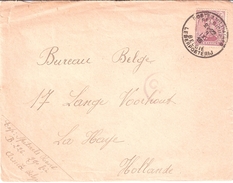 ARMEE BELGE EN CAMPAGNE LETTRE VERS LES PAYS-BAS CACHET C.F. - Belgische Armee