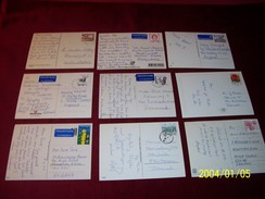 LOT DE 9 CARTES POSTALES SUR LE THEME DES FLEURS DU MONDE AVEC OBLITERATION  DE SUEDE  (SVERIGE) AVEC PHILATELIE - Collections