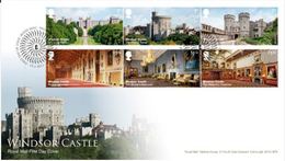 GROSSBRITANNIEN GRANDE BRETAGNE GB 2017  Windsor Castle Set Of 6v. FDC SG 3920-25 MI 3996-4001 YT 4389-4403 SC 3583-88 - 2011-2020 Decimal Issues