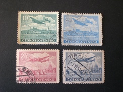 Cecoslovacchia Tschechoslowakei Czechoslovakia 1939 Airmail - Airplane Over Landscape - Luftpost