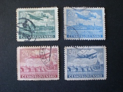 Cecoslovacchia Tschechoslowakei Czechoslovakia 1939 Airmail - Airplane Over Landscape - Luftpost