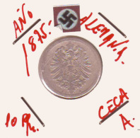 GERMANI  DEUTSCHES REICH  10 Pfennig  Imperio Año 1875-A - 10 Pfennig