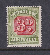 Australia Postage Due Stamps SG D123 1946 Three Pennies Mint No Gum - Segnatasse