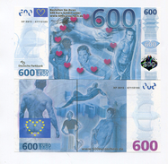 600 Eros/Euros German NOVELTY Joke Money ! NOT REAL MONEY - In Un-Circulated Condition - SUPER RARE EROTIC NOTE - Specimen