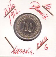 ALEMANIA - IMPERIO - DEUTSCHES REICH - 10 Pfn. AÑO 1912-G - 10 Pfennig