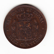 COINS ESPAGNE KM 675 1878 10ct AU. (DP28) - Münzen Der Provinzen